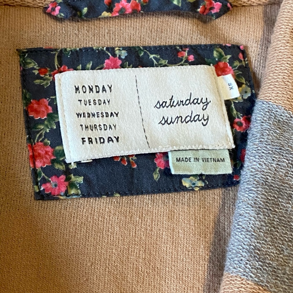 SALE 3/$30 Anthropologie Saturday Sunday jacket, stretch multi color striped,xs - Picture 8 of 8